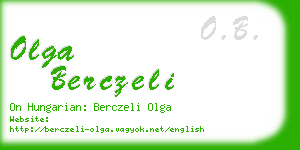 olga berczeli business card